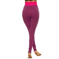 Clearsance Moda Solidna boja Žene Stretch Yoga Tajice Fitness Trčanje Teretana Sportska dužina Aktivne hlače Hot Pink XL