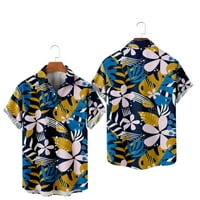 Havajski ljetni flamingo cvjetni havaji tiskali su muške majice kratkih rukava, predimenzioniranu majicu