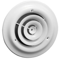 NOVO američki 1500W čelični okrugli stropni difuzor, bijeli, 6