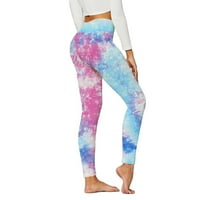 Ženske djevojke gamaše mršavi višebojni tiskani visokog struka rastezljivih taptičara hlače joge