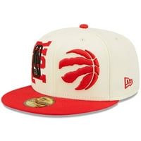 Muški novi Era krem ​​Crveni Toronto Raptors NBA nacrt 59FIFFTY ugrađeni šešir