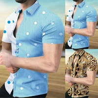 Grafička košulja Odeerbi za muškarce Revel 3D Printing Ležerne prilike Slim Fit Short rukava s kratkim