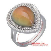 Heiheiup Promjena temperature za prijatelje Drop kament topli prsten osjetljiv prsten osjetljiv na poklon