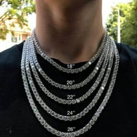 Moissna ogrlica lanca D boja VVS Clarity Diamond ogrlica Sterling srebrna dijamantska ogrlica za muškarce