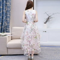 Baccocke haljine za žene Ženska ljetna cvjetna print Vjenčana strana Ball Prom haljina haljina ženske