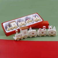 Feiradevaidade Božićni igrački vlak model Božićne igračke automobila ukras za poklon scene vlas za pečenje