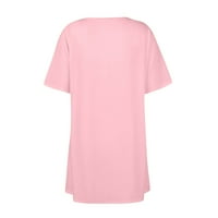 SKSLOEEg lagani kardiganci za žene ružičaste otvorene drape prednji kardigan kratki rukav plus veličina