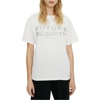 ElevenParis ženska Buduće grafička majica slavnih, bijela, mala