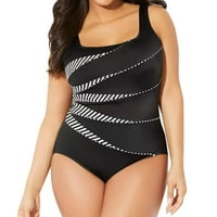 Jedno kupaće kostim žene plus veličina push podstavljenim bastavim kupaćim kostima za kupanje za žene