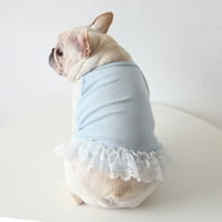 Jiaroswwei Ljetna odjeća za pse od pune boje modne odjeće slatka štenad suknja za kućne ljubimce Par