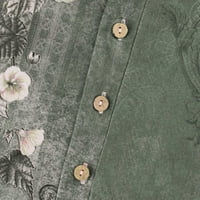 Knosfe casualne bluze za ženski rukav za čišćenje cvjetni pola rukava na vrhu majica za posade za ženske