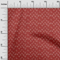 Onuoone Georgette viskoza crvena tkanina Mali motif Bandhani Craft Projekti Dekor tkanina Štampano dvorištem