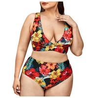 Ženski kupaći kostim Moda Veliki tinte-dye ispisani Split kupaći kostim bikini