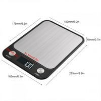 5kg 1g Vodootporna elektronska kuhinja prijenosni kuharski pečat za pečenje, mjerni električni mjerni