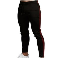 Muške elastične struke Sportske hlače Atletičke vanjske pantalone Crna veličina XL