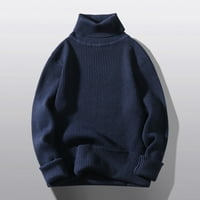 Kali_store duks pulover muškarci muški tanak fit zip up vrat Polo džemper casual dugih rukava i pulover