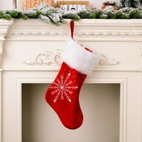 Božićne čarape za snježne pahuljice reverzibilne Xmas čarape za božićne kockice božićne torbe za božićne