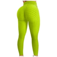 Ljetne jesenske ženske pantalone plus veličina čišćenja ženskog mjehurića za podizanje kuka za dizanje fitnesa, tekući visoko struk joga hlače