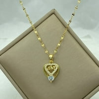 Zlatna ogrlica za žene i djevojke - Zircon nakit Privjesak ogrlica od nehrđajućeg čelika, mnogi dizajni