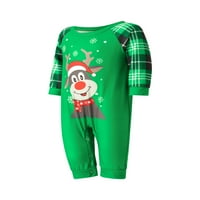 Božićne pidžame za obitelj, vilje od dugih rukava + plažene hlače za odrasle, dijete, dijete, pas, pas