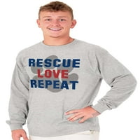 Životinjske majice s dugim rukavima Majice Majice Rescue Love Ponovite kućne ljubimce Usvojen Dont Shop