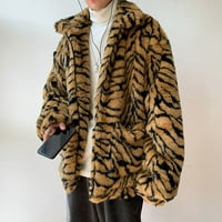 Babysule Muške zimske kapute čišćenje muškaraca Leopard Zimski topli modni vanjski vuneni lažni zimski