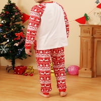 Božićne noćice roditelj-dijete, božićni crtić s dugim rukavima ELK tisak TOPS pantalone odijelo ROMPER