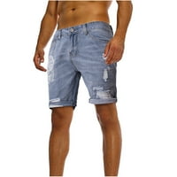 Muški ljetni rasteznuti casual elastične udobne traper kratke hlače