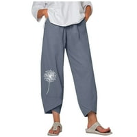 Ženske hlače Ležerne u trendovskoj elastičnoj pantalonu sa džepom Ležerne prilike ljeti obrezane pantalone