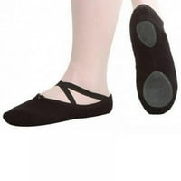 Xmarks ženske baletne cipele Stretch platnene plesne papuče Split potplat za djevojke za odrasle crna