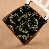 Baroque Gold Scrolls Crna stolica jastučića sjedala sjedalica za jastuke jastuk kat jastuk dvije strane