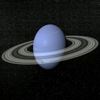 Neptun i njegovi prstenovi protiv zvjezdanog pozadinskog plakata