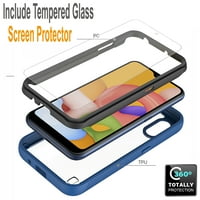 Samsung Galaxy Case, prozirni poklopac otporan na pad sa [zaštitnikom zaslona Temerped stakla]