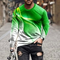 Yanhoo Muškarci Ležerne prilike 3D Print mišić Teretana Veliki i visoki bluza s dugim rukavima Bluza