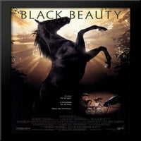 Crna ljepotica Veliki crni drveni okvir Uramnik za ispis Poster Art