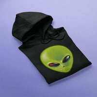 Cool Green Alien Dizajn glave kapuljače Muškarci -Image by Shutterstock, muški medij
