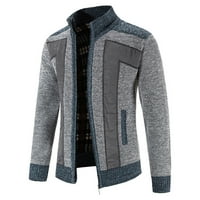 SNGXGN muški gumb s dugim rukavima dolje V-izrez Basic dizajniran džemperi s dugim rukavima za muškarce,