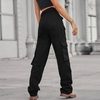 Hlače za žene Trendy Vintage Cargo Baggy Traperice Moda 90s Streetwear Džepovi široki noga visoki struk