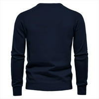 PIMFILM MENS pulover Dukseri izričene pulover za muškarce dugih rukava Trendi plavi m