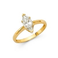 Jewels 14k žuti zlatni markizni kubični cirkonij CZ zaručničke prstene veličine 8