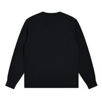SNGXGN muški termički napola zip pulover modni pulover dugih rukava muški dukseri, crni, veličine 4xl