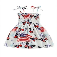 TODDLER Baby Girl 4th jul Haljina američka zastava haljina ljetne djevojčice Dan neovisnosti Outfits