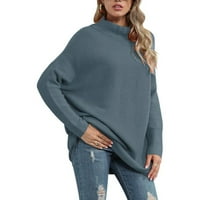 Outfmvch džemperi za žene zimski kaputi za žene za žene modni kornjače pletene čvrste kardigan dugih