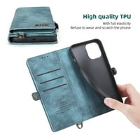 Torbica za novčanik, kompatibilan s iPhone Mini Pro Pro max, u novčaniku zaštitni prekrivač s odvojivim