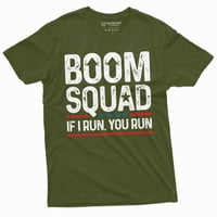 Muški smiješni 4. srpnja košulja s majicama za boom ako trčim, trčite tee majica Patriotski tee