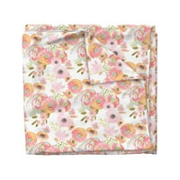 Cover Cover Sateen Duvet, Twin - Bloom dugina Florals Akvarel cvjetni ispis posteljina posteljinu od