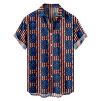 4. jula muške havajske majice USA Nacionalna zastava košulja 3D print plus veličina casual svakodnevno