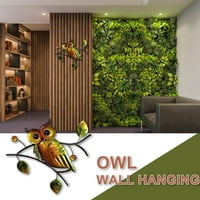 Oslikani Owl zanati trodimenzionalni pozadinski zid metalni zid viseći