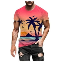 Muške majice Majice kratkih rukava s kratkim rukavima retro košulja Pink XXL - najbolji poklon