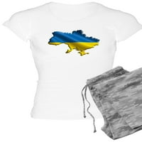 Cafepress - Ukrajina Pride Ljubav Ukrajinska zastava Pajamas - Ženska lagana pidžama